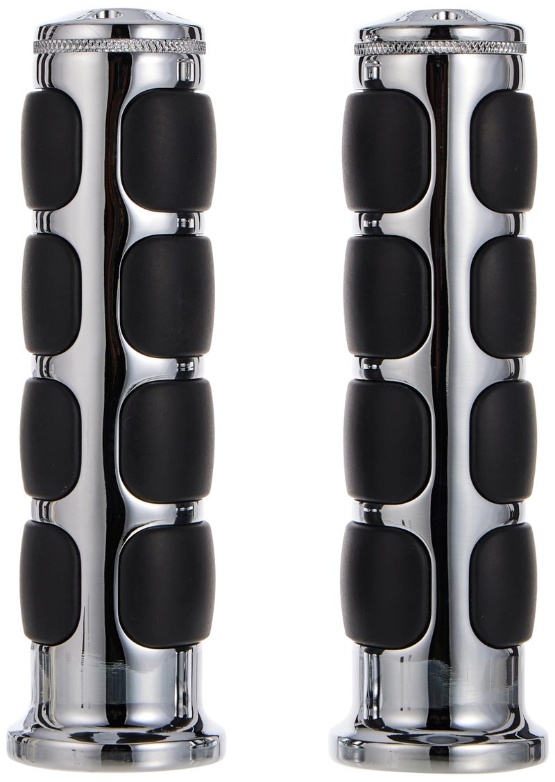 Kuryakyn 6180 Premium ISO Handlebar Grips for Throttle and Clutch: 1975-2017 Honda Gold Wing Motorcycles  Chrome  1 Pair - Image 2